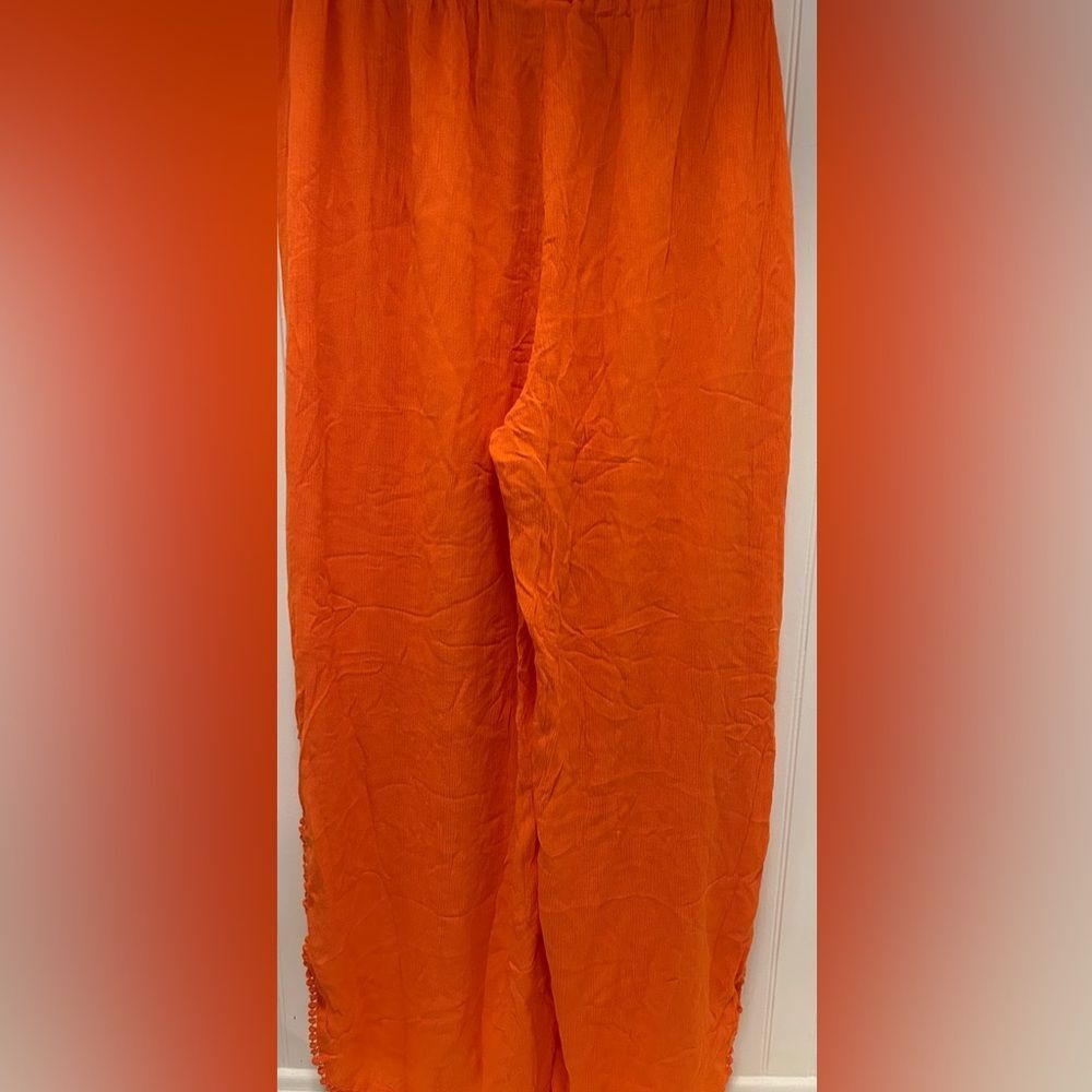 Orange Swim Cover Pants - Lightweight Beach Layer